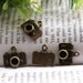 8pcs 0.55x0.55 inches antique brass camera charm pendant jewelry accessories PB115