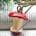 SALES Pretty retro copper red resin apple core necklace pendant jewelry vintage style