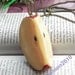 Pretty retro copper 3d 1/4 red resin apple with core necklace pendant jewelry vintage style