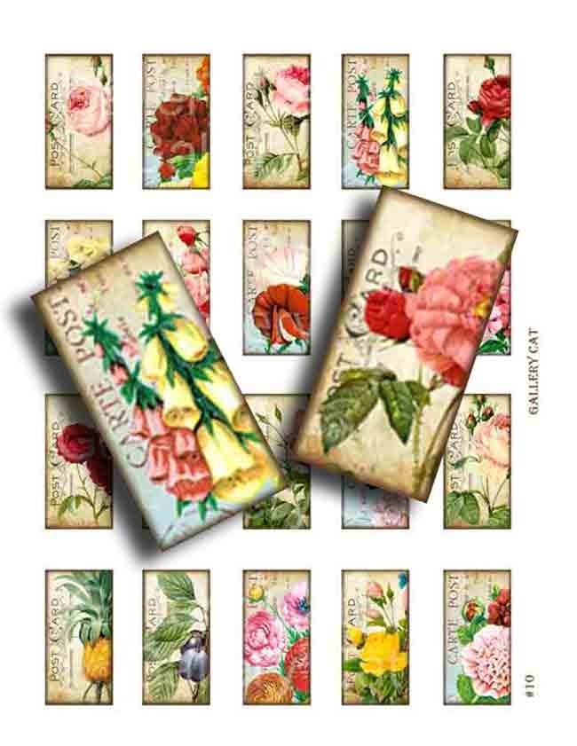 Shabby Chic English Garden Digital Collage Sheet Instant Download Original Whimsical Altered Art by GalleryCat CS10