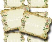 Blank Victorian Rose Card Digital Collage Sheet Instant Download Paper Crafts Original Whimsical Altered Art by GalleryCat CS121