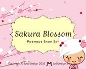 Sakura Blossom- Premade Etsy Shop Banner set Il_170x135
