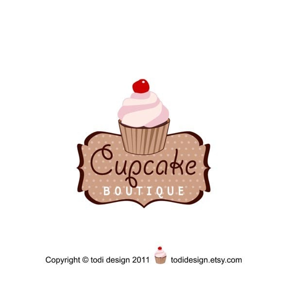 WEEKEND SALE OOAK Premade Logo design-Cupcake Boutique - Will not be resold Il_170x135