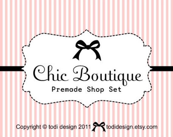 Premade shop set Chic Boutique design Il_570xn
