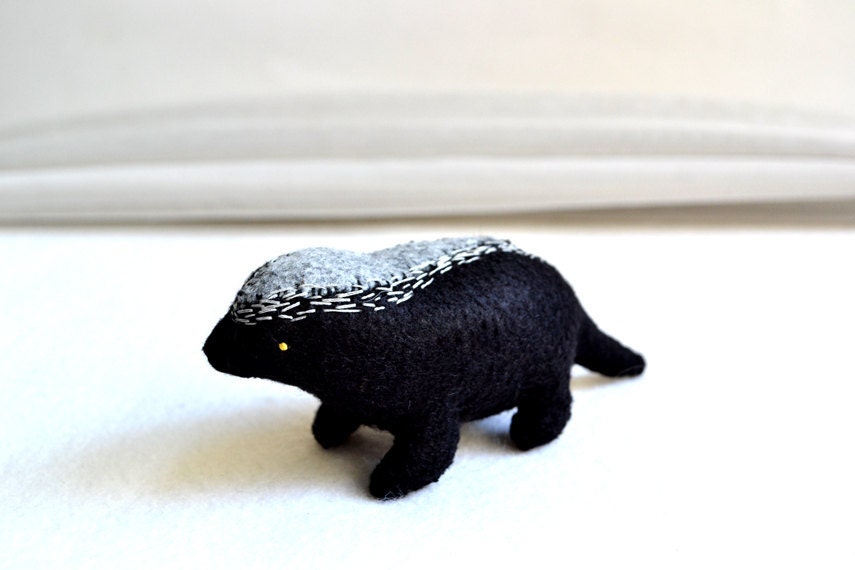 honey badger plush - soft sculpture animal by mount royal mint