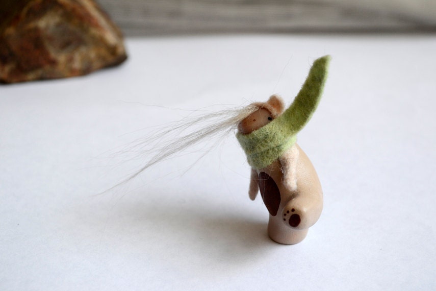 FREE SHIPPING bear kid raphael - miniature clay figurine by royalmint