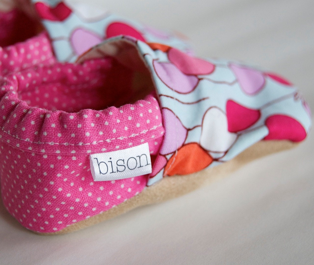 Daydream Bison Booties Size 0 to 6 Months Newborn Infant pink party balloons