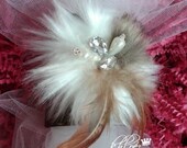 Leather Bracelet, Cuff Bracelet, Leather Bracelets "Fur & Feather"