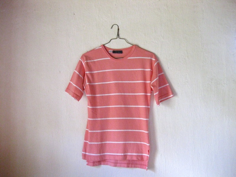 Striped Cotton Vitnage T Shirt Womens Small Made in the USA