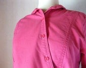 Orvis Smock Top Vintage Long Sleeve Pink Shirt. Womens Small