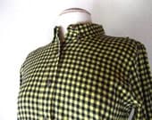 Deadstock Buffalo Plaid Yellow Vintage Flannel Womens Small