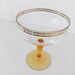 Champagne coupe with amber stem / champagne saucer / cocktail glass