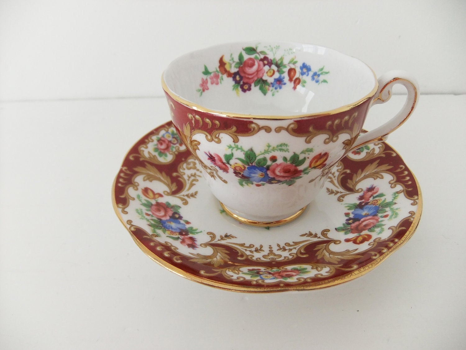 Vintage China Coffee Cup and Saucer Royal by peonyandthistle