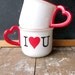 Vintage Heart Mugs Set of Two