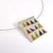Sterling Silver Pendant - Primary Colors Triangles - OOAK - Blue Yellow Red White