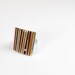 Sterling Silver Ring - Stripes - Lines - Geometric Design - Chocolate Mustard Maroon - Adjustable
