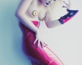 Crocheted Nipple Pasties - Yellow with stars and tape