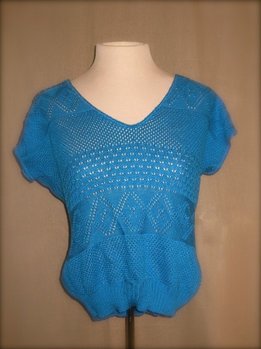 70s V-neck Sweater Shirt