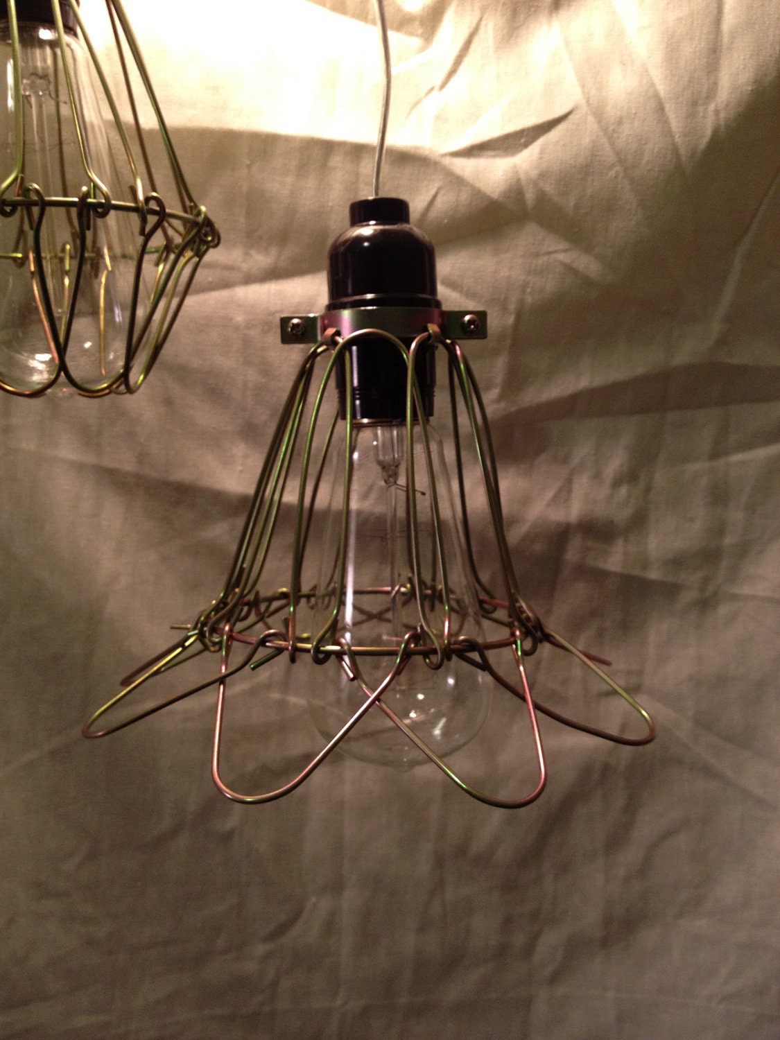 Vintage Style Industrial Cage Lights, Minimalist Steampunk