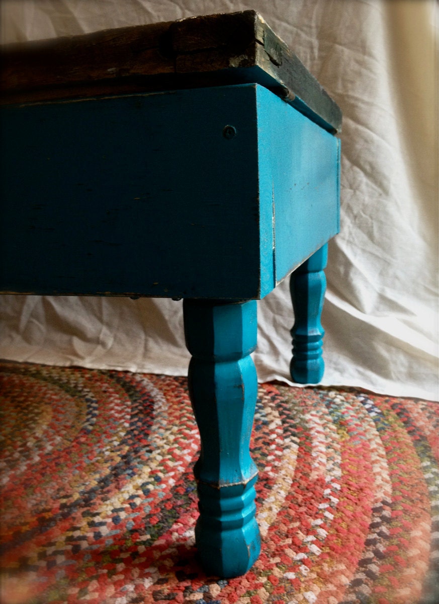 Reclaimed Window Coffee Table with Storage, Upcycled, Repurposed