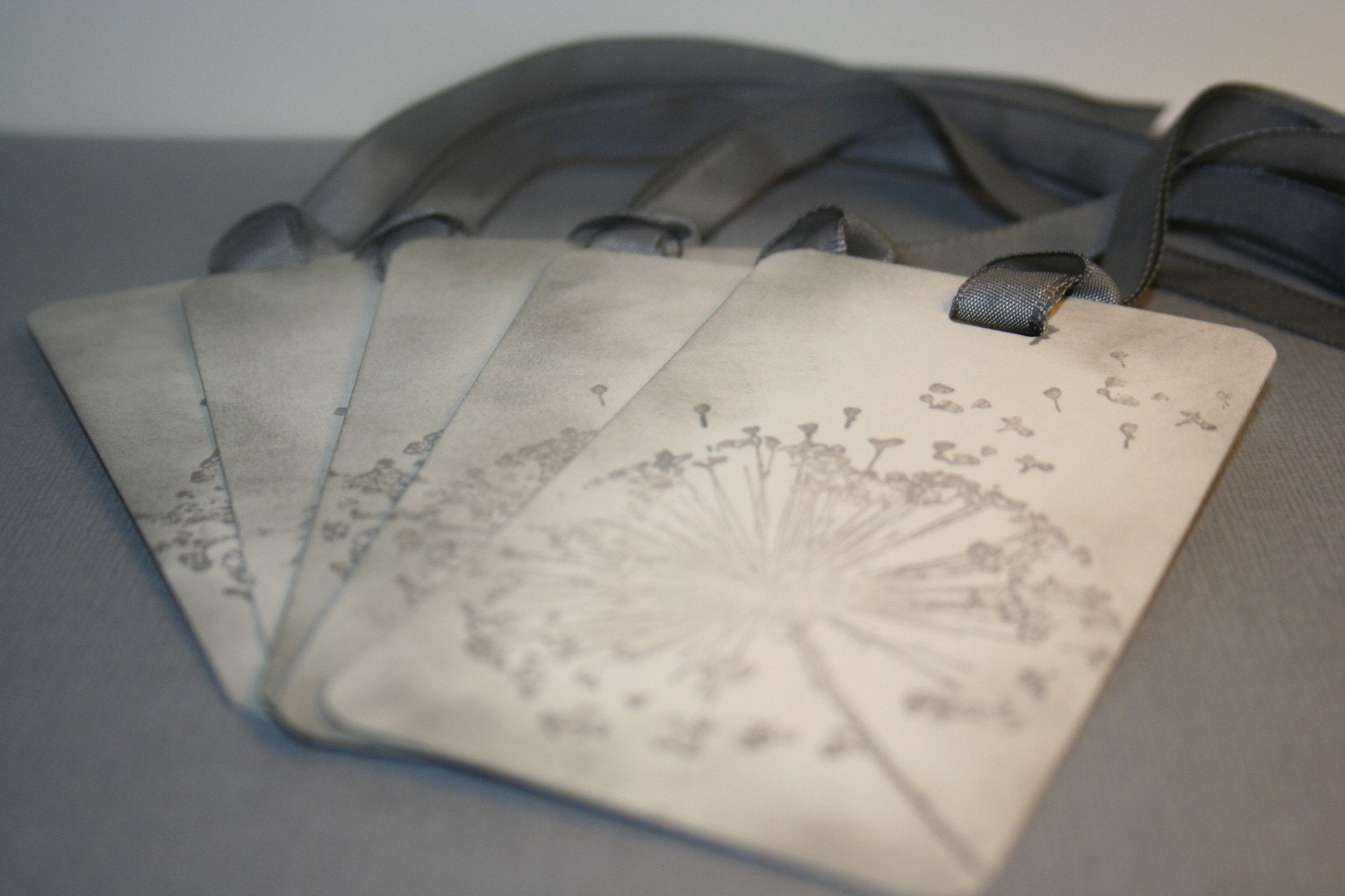 Wish tags- Make a Wish Vintage Grey Tags - set of 5