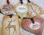 Christmas Tags/Ornaments Variety Pack - Vintage Appearance - Set of 10