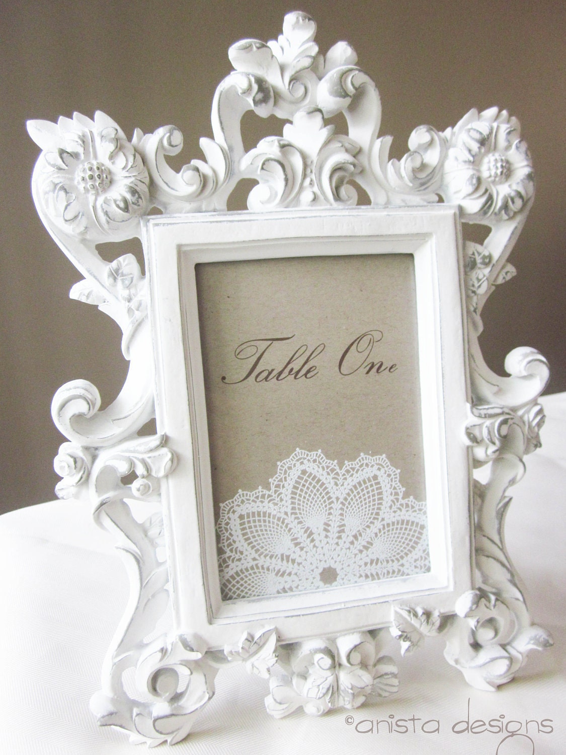 Vintage Lace Table Numbers/ Markers for Weddings/Special Occasions