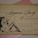 Vintage Lingerie Party Invitations/Bridal Shower/Bachelorette Party Invitations with pearlized pink envelopes -  set of 20