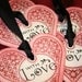 Valentine Tags - With Love Heart Tags - Vintage Appearance - set of 10
