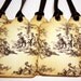 Vintage Toile Wish tree tags/gift tags - set of 32
