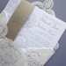 vintage wedding invitation - Lace doily and rustic flourish - Deborah Collection-  SAMPLE