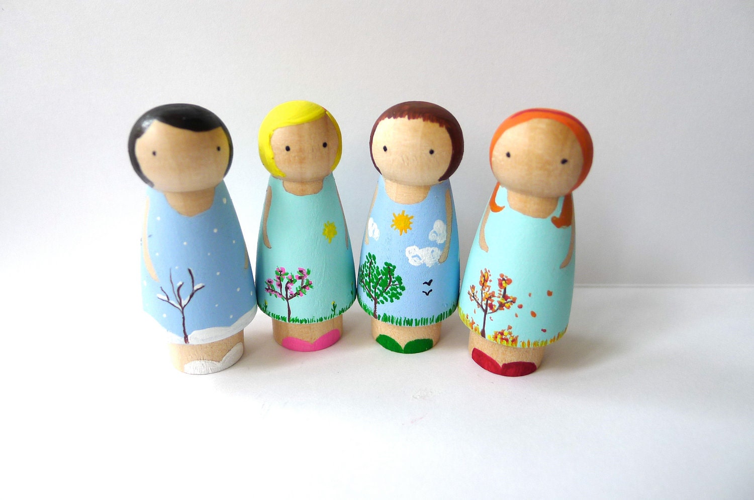 Seasons Peg Doll Set