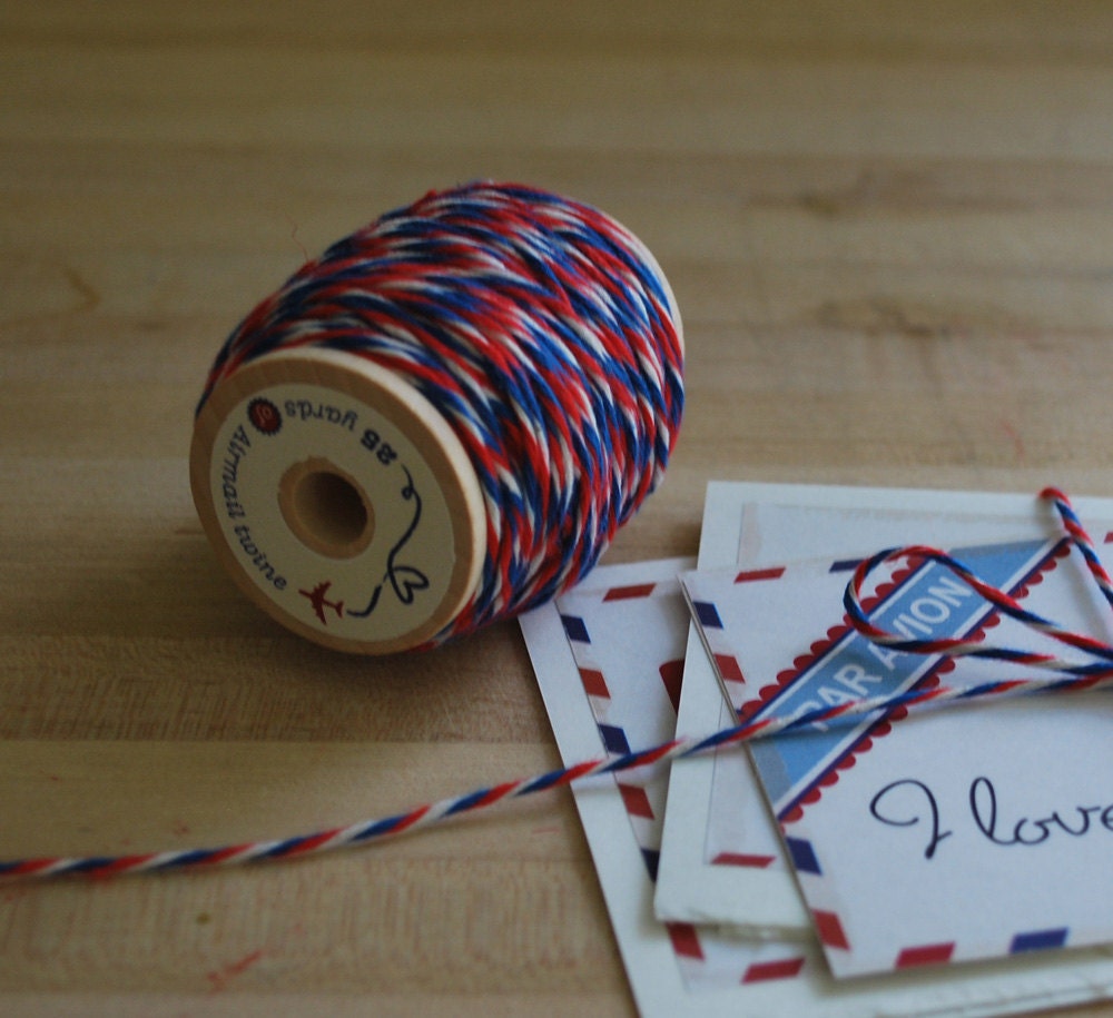 Wood Spool of Baker's Twine-AIRMAIL