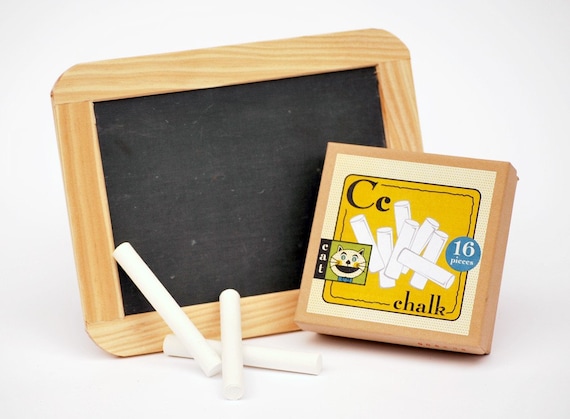 Old Fashioned slate and chalk set
