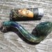 Green metallic Sherlock with millie marble and flat mouthpiece