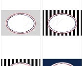 Printable Blank Table Tents - It's Official Collection - PATRIOTS Super Bowl 2012