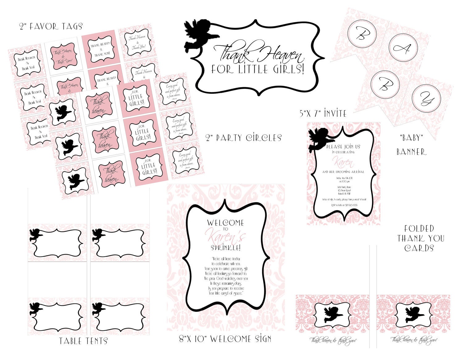 PRINTABLE (FULL COLLECTION) - "Thank Heaven for Little Girls" Collection