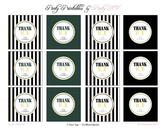 Printable 2" Favor Tags - It's Official Collection - Customized Sports Theme Il_570xn