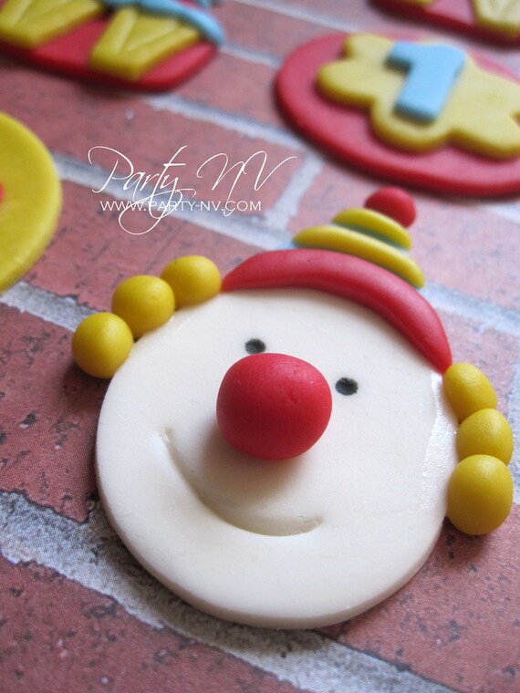 EDIBLE (Fondant Cupcake Toppers) - Circus Il_570xn