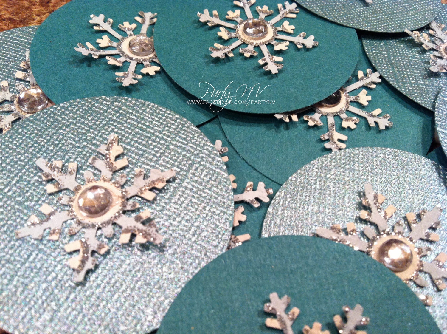 Rhinestone Snowflake Cupcake Topper