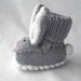 Boppity Bunny Rabbit Booties with Embroidered Soles - Made to order, hand knitted by scunjeebabe