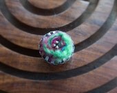 Green Felt Swirl Ring