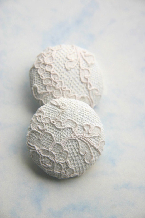 1920's Antique Lace Covered Buttons