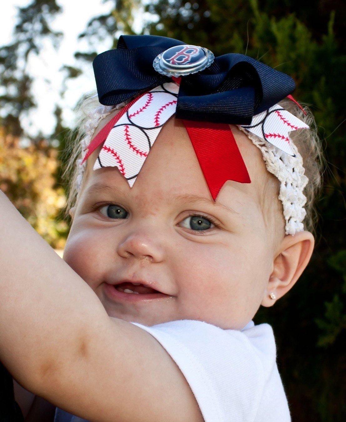Boston Red Sox Bottle Cap Bow All MLB Teams Available 2 Versions