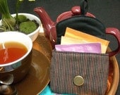 Tea Bag Travel Wallet - Pinstripes