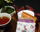 Tea Bag Travel Wallet - Polka Dot Teacups