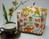 Tea Cozy - Whimsical Teapots on Ivory (Standard 4 to 8 Cup Teapots)