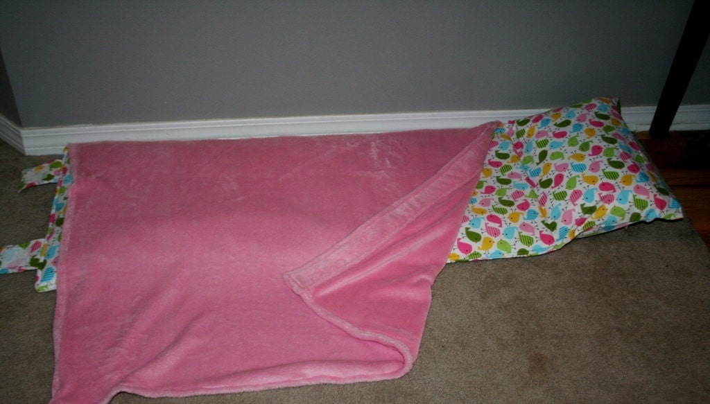 Nap Mat- Monogrammed- Thick & Comfy- Attached Blanket and Pillow Case with Removable Pillow Form for Easy Laundering