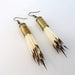 Porcupine Quill Natural Ivory Bullet Earrings