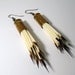 Porcupine Quill Natural Ivory Bullet Earrings
